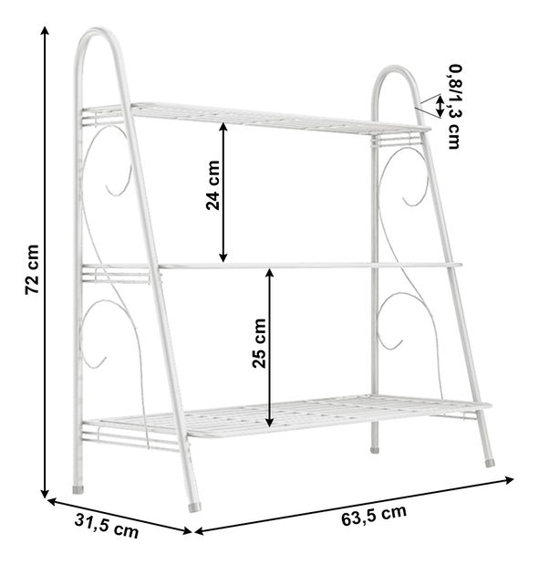 Regál Vanessa (bílá)