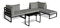 Zahradní sestava Adicionales (antracit + světle šedá) (pro 4 osoby)