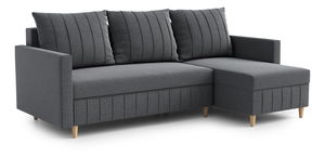 Rohová sedací souprava Filippo (P) (tmavě šedá)