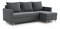 Rohová sedací souprava Filippo (P) (tmavě šedá)