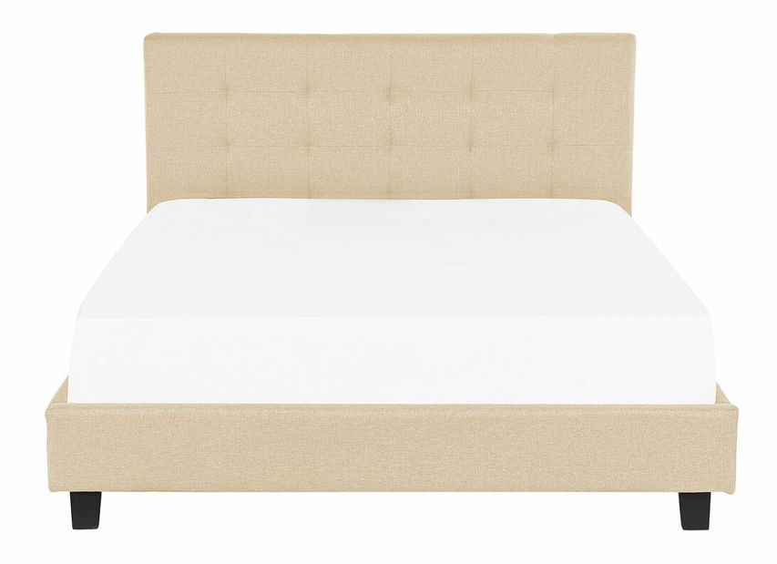 Manželská postel 180 cm Rhiannon (béžová) (s roštem)