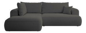 Rohová sedací souprava Olivo II (L) (tmavě šedá + černá)