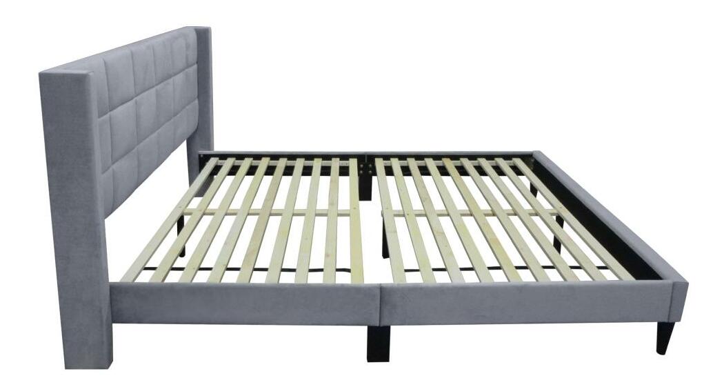 Manželská postel 160x200 cm Baletto (šedá)Velvet látka)