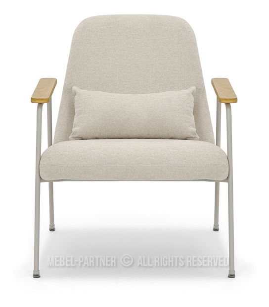 Relaxační křeslo Elesenta (dub + béžová)