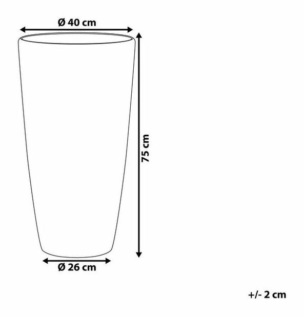 Květináč ⌀ 40 cm Tser (zlatá)