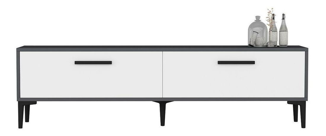 TV stolek/skříňka Vupaki (antracit + bílá)