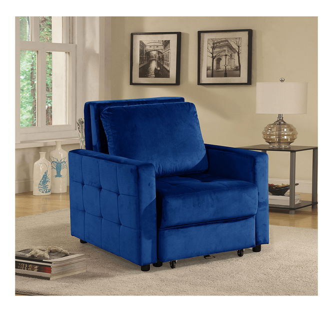 Rozkládací křeslo Pello (modrá)