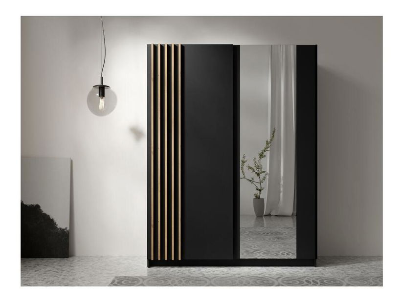 Skříň Bogota 1 (černá + dub artisan)