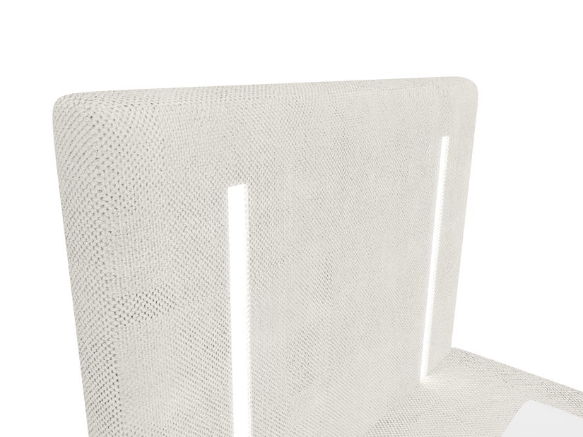 Jednolůžková postel 90 cm Ortega Comfort (světle šedá) (s roštem a matrací, bez úl. prostoru) (s LED osvětlením)