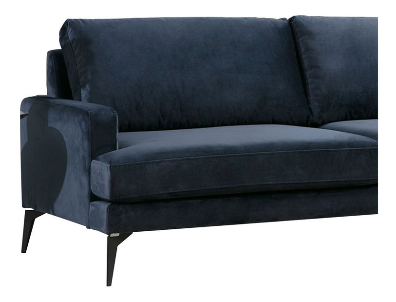 Rohová sedačka Papirolla (P) (námořnická modrá + černá)