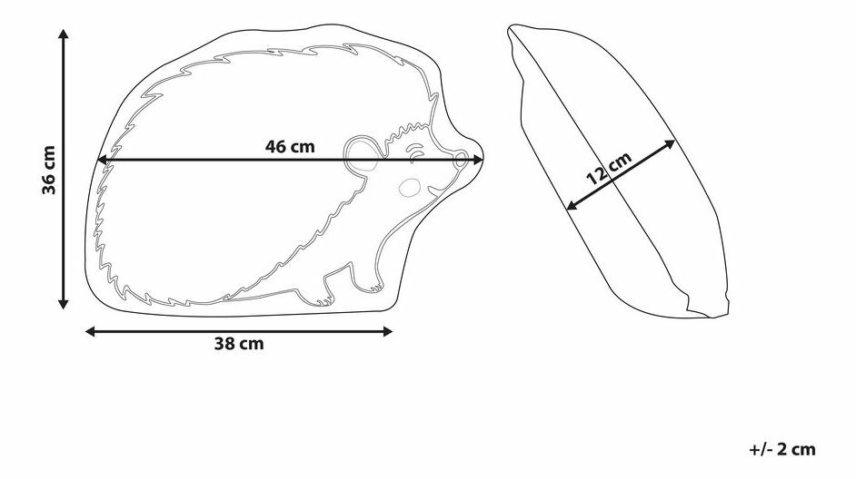 Polštář 46x36 cm BEGAL (hnědá)