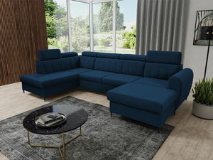 Rohová sedačka U Potazuro XL (modrá) (s úl. prostorem) (P)