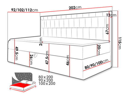 Jednolůžková postel 100cm Rivaldi 2 (bílá + růžová)