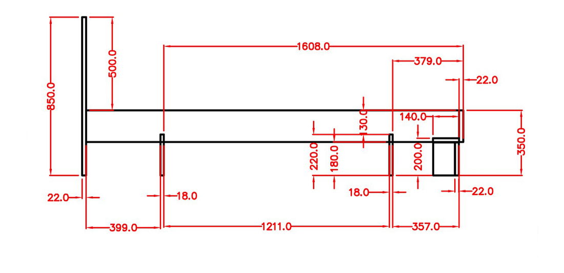 Manželská postel 180 cm Verwood Typ 52 (sonoma + bílá) (s noč. stolky)