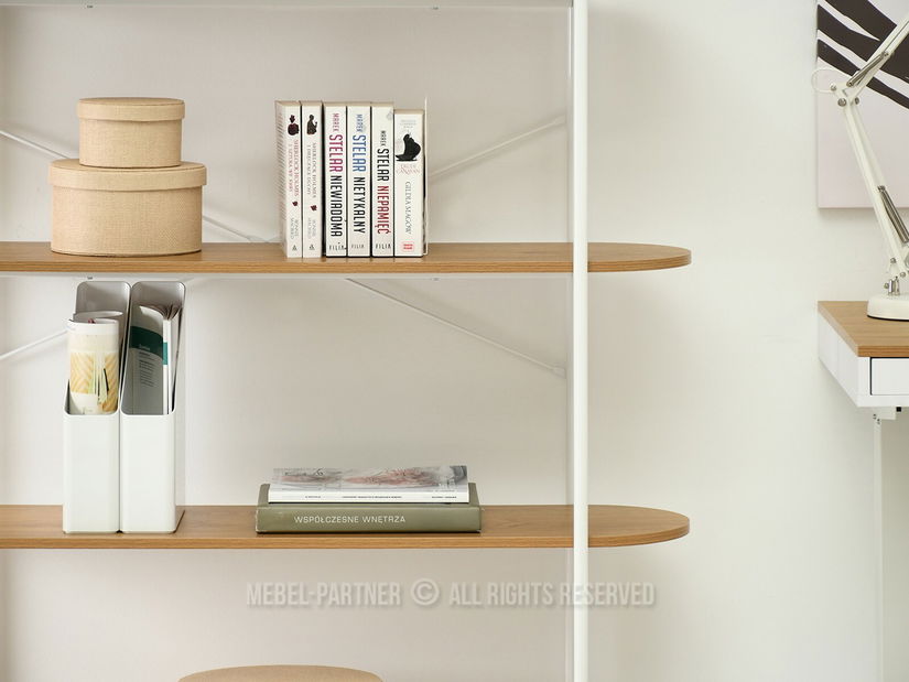 Regál Linde (dub + bílá)