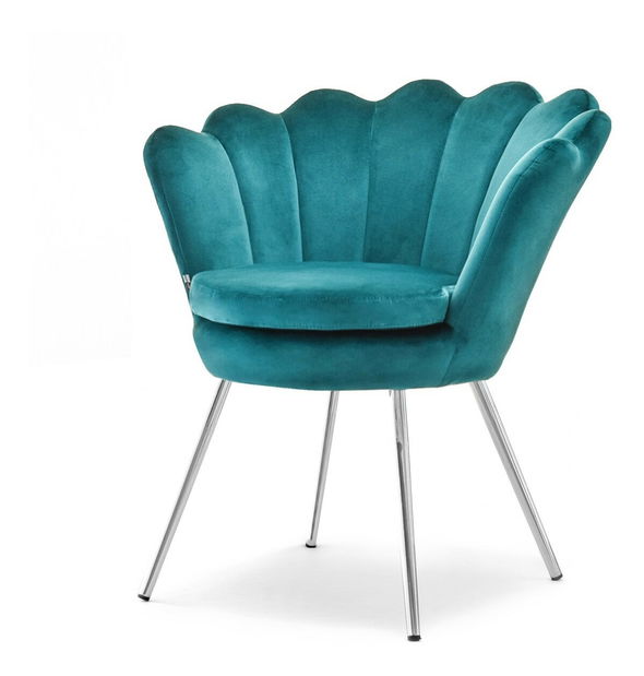 Křeslo Lasair (tyrkysová + zlatá)