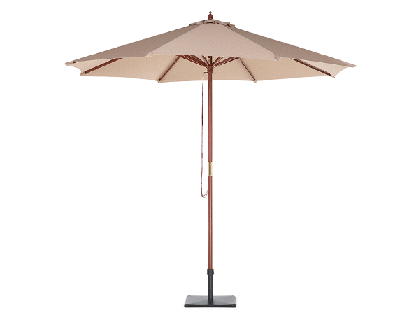 Zahradní slunečník 270 cm TRATORIA II (dřevo) (pískově béžová)