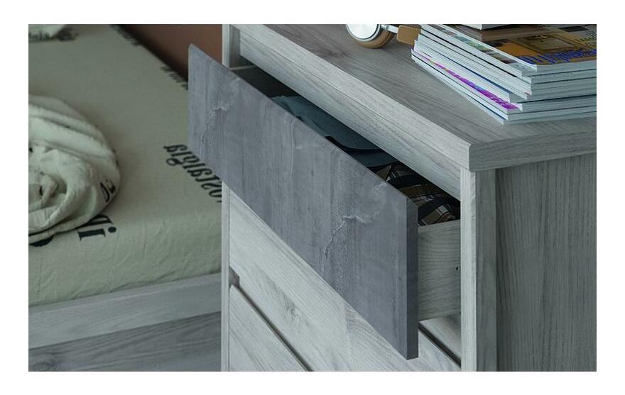 Komoda Japon 3 (kaštan nairobi + onyx)