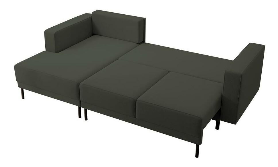 Rohová sedací souprava Rodriguez mini (L) (zelená + černá)