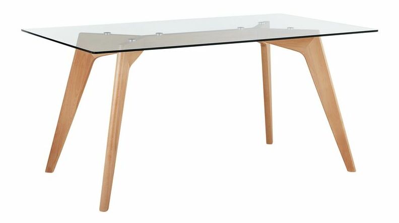 Jídelní stůl Hudam (pro 6 osob) (průhledná)