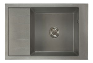 Kuchyňský dřez Lurano (šedá) (se 3 otvory pro baterii) (L)