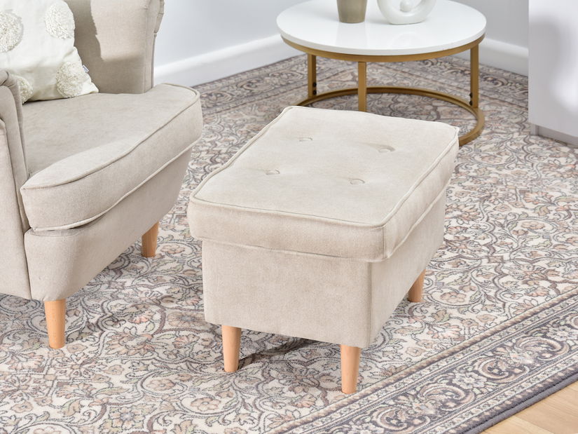 Taburetka Muriera (písková + ořech)