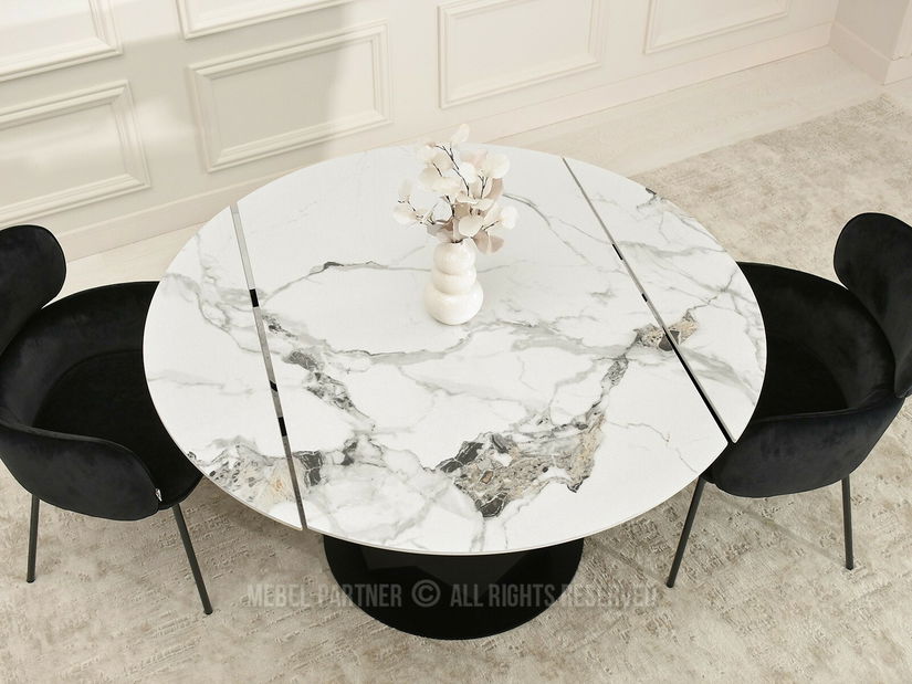 Jídelní stůl Zapatista (mramor + černá)