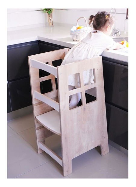 Vzdělávací věž pro děti Kules (hnědá + bílá)