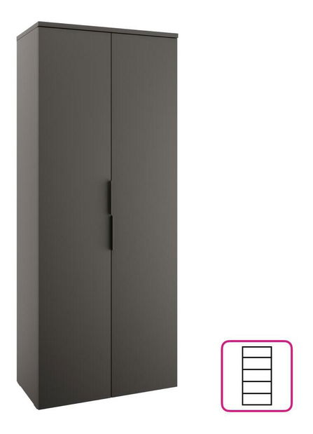 Policová skříň Alegre (antracit)