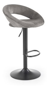 Barová židle Herlinda (šedá + černá)