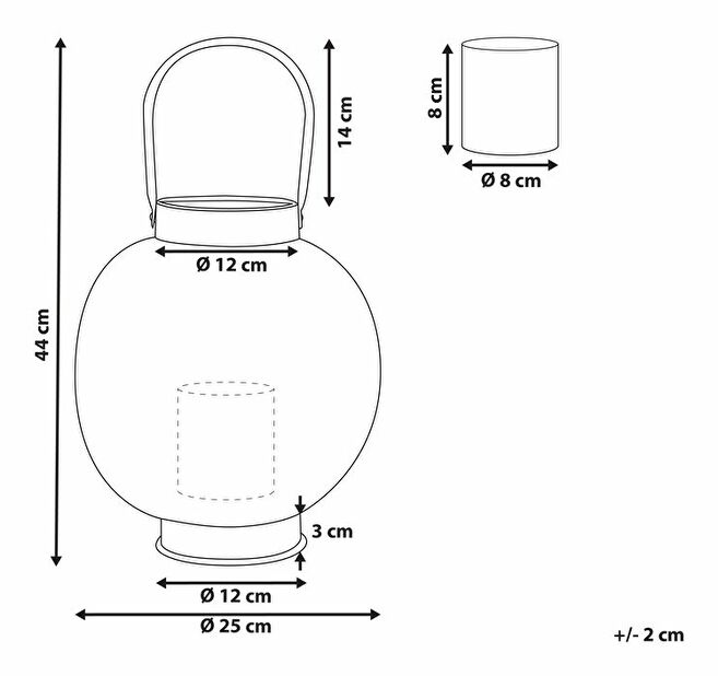 Dekorativní lucerna 30 cm Lala (zlatá)