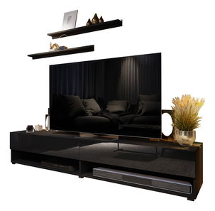 Obývací stěna Berny 33 (černá + černý lesk)