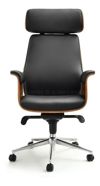 Křeslo Lionel (ořech tmavý + chromová)