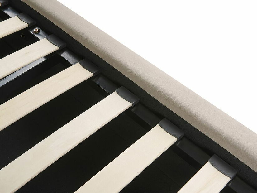 Manželská postel 160 cm Berit (béžová) (s roštem) (s úl. prostorem)