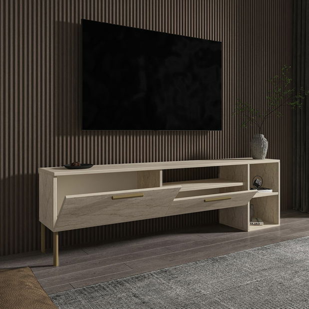 TV stolek/skříňka Paria (travertin)