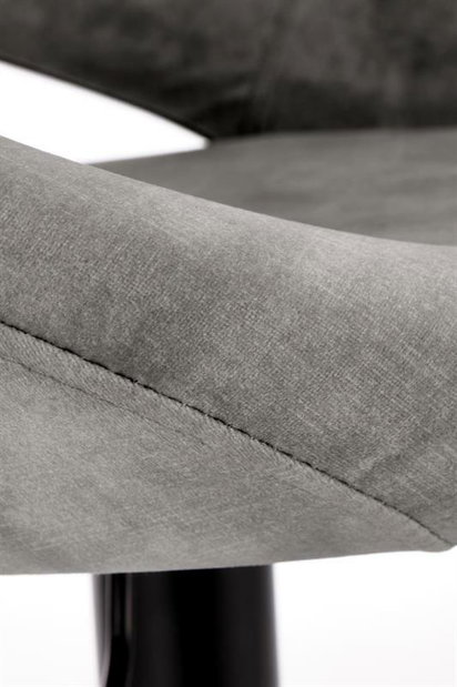 Barová židle Herlinda (šedá + černá)