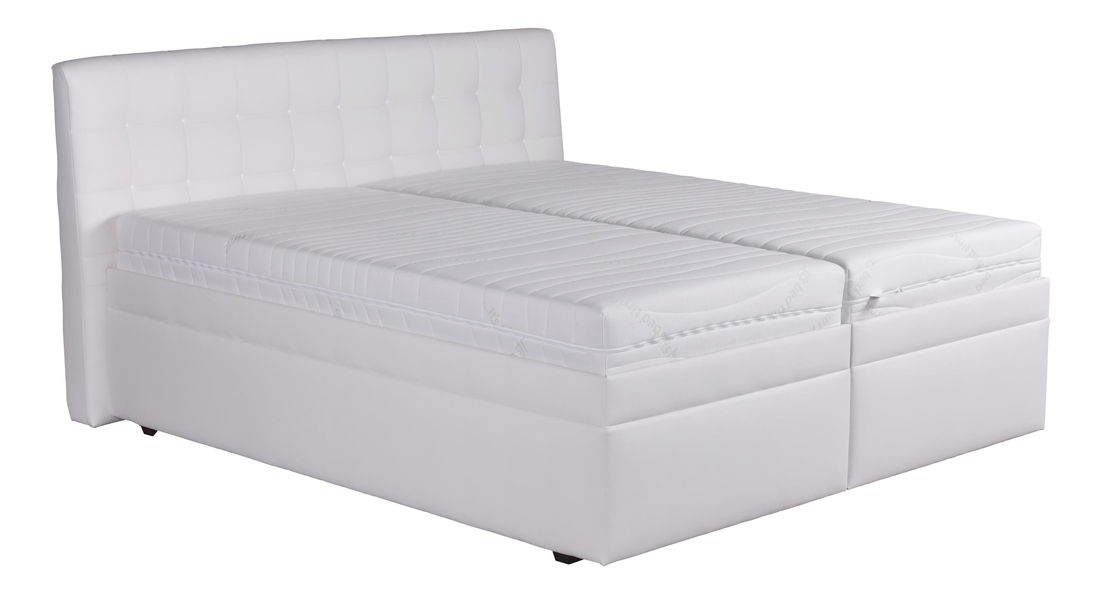 Manželská postel 180 cm Blanár Monaco (bílá) (s roštem)