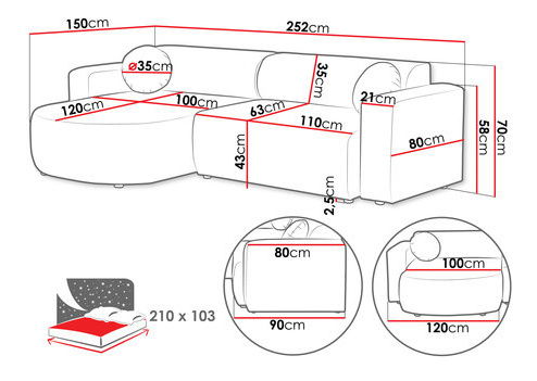 Rohová sedací souprava Gdaňsk (bílá) *výprodej