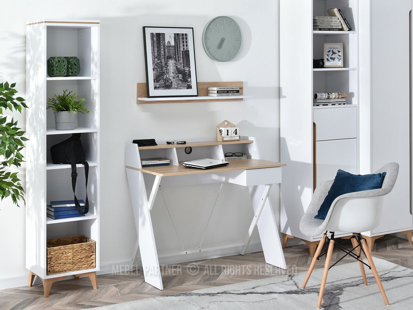 PC stolek Aspart (dub + bílá)