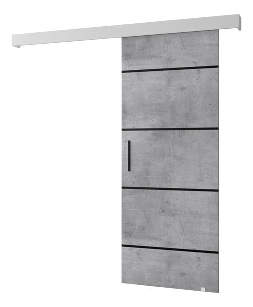 Posuvné dveře 90 cm Sharlene IV (beton + bílá matná + černá)