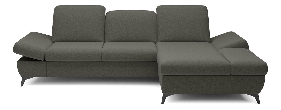 Rohová sedací souprava Harpie (grafitová) (P)