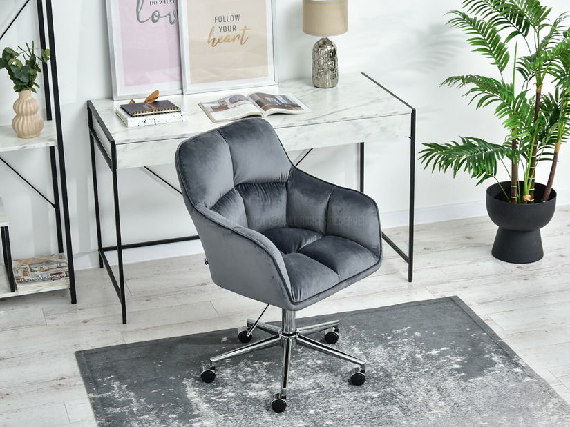 Křeslo Island (grafit + zlatá)