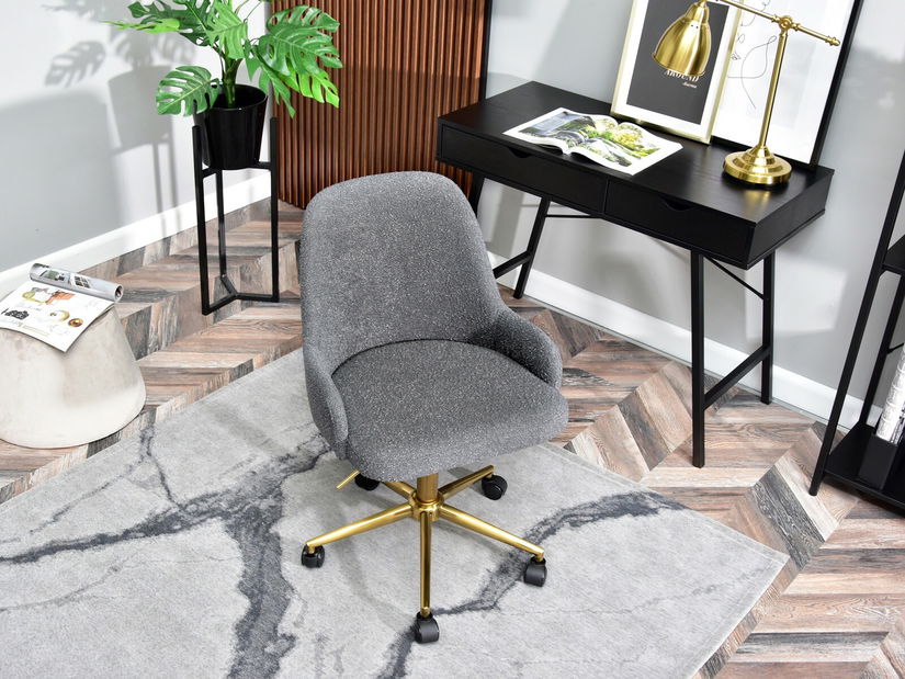 Relaxační křeslo Mio M (šedá + zlatá)