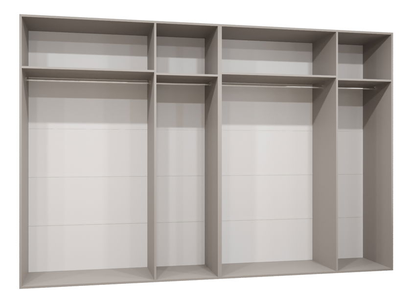 Šatní skříň 300 cm Parna 1 (kašmír + zlatá)