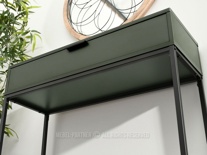 Konzolový stolek Norma M (zelená + černá)