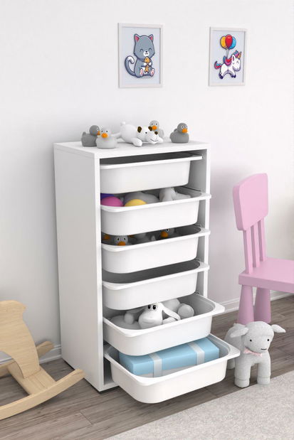 Organizér na hračky Dremonka 3 (bílá)