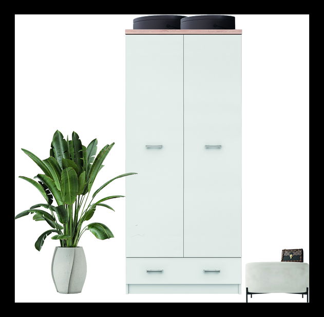 Šatní skříň Tianna 2d1s (dub sonoma)