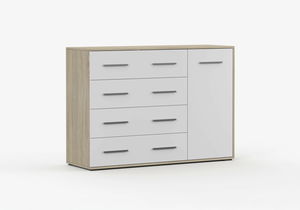 Komoda Fresi 2 (bílá + dub sonoma)