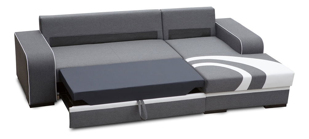 Rohová sedací souprava Florance (černá + oranžová) (P)