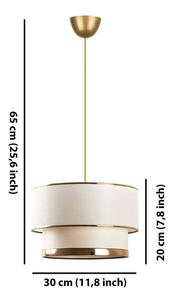 Stropní svítidlo Mesagrande 2 (krémová + zlatá)